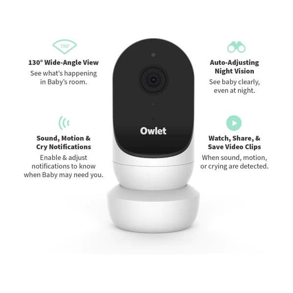 Owlet Cam 2 Smart HD -videorökare, vit