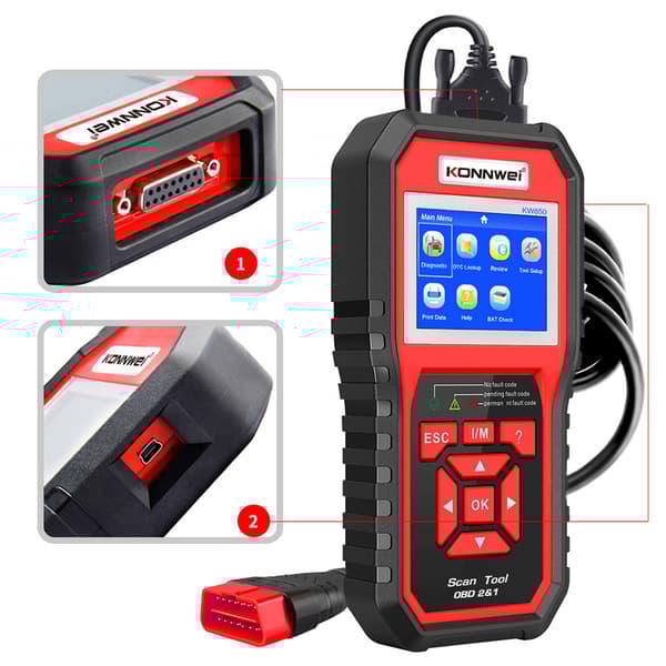 Diagnostiikkamittari, OBD2 skanneri Konnwei KW850