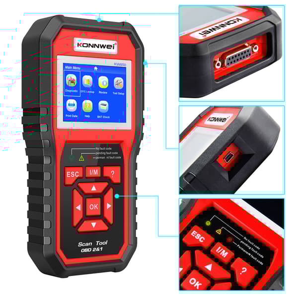 Diagnostiikkamittari, OBD2 skanneri Konnwei KW850