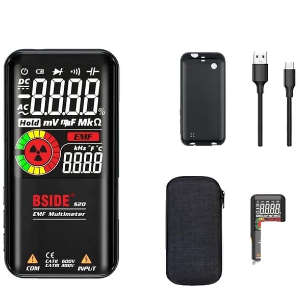 Digital Multimeter, Smart Funktionalitet, USB Opladning, S20 EMF Multimeter