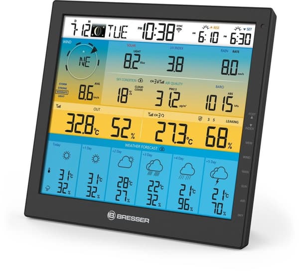 Bresser väderstation - 4CAST PRO - WLAN - med frostlarm och 7-i-1 utomhussensor