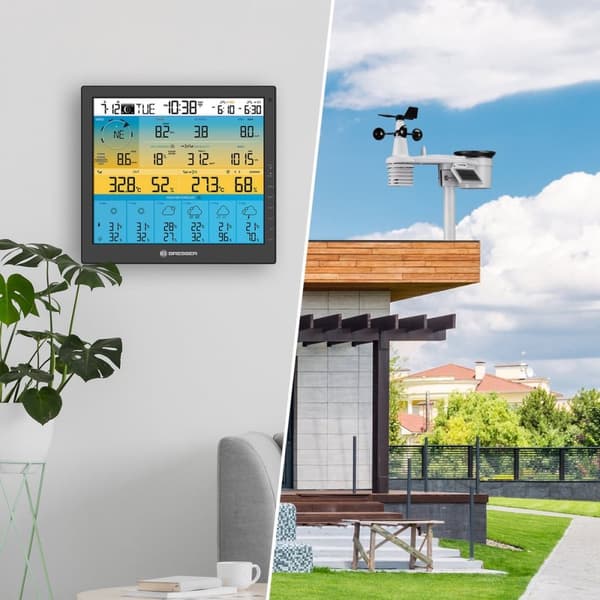Bresser väderstation - 4CAST PRO - WLAN - med frostlarm och 7-i-1 utomhussensor