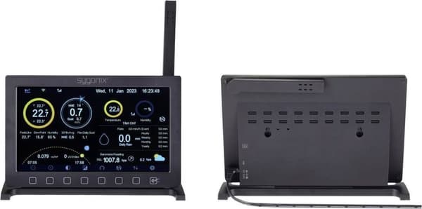 Sygonix SY-5479628 WiFi vejrstation Overvågning i 2 dage Antal sensorer max.: 8 stk.