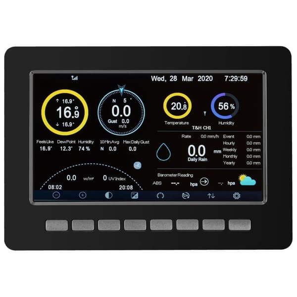 Trådløs solvejrstation 7i1 LCD WiFi 100m