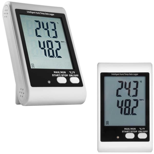 Termohygrometer temperatur- och fuktighetsmätare intervall 0 - 100 % -35 - 70 grader;C USB