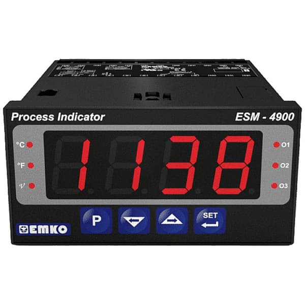 Emko ESM-4900 2-punkts, P, PI, PD, PID Universell regulator Pt100 -200 till +1700 °C Relä 5 A (L x B x H) 86.5 x 48 x 9