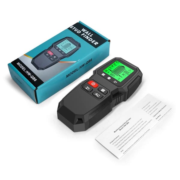 5 i 1 LCD Wall Stud Finder Edge Center Trä ström Metall AC Live Wire Detektor