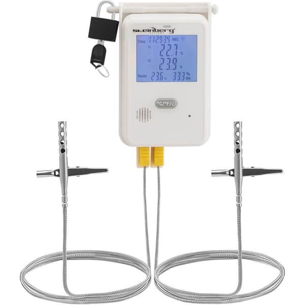 Termohygrometer temperatur- och fuktighetsmätare LCD USB Wi-Fi-intervall 0-100% -50-350C