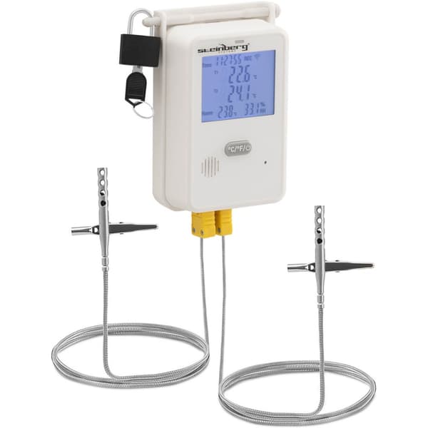 Termohygrometer temperatur- och fuktighetsmätare LCD USB Wi-Fi-intervall 0-100% -50-350C