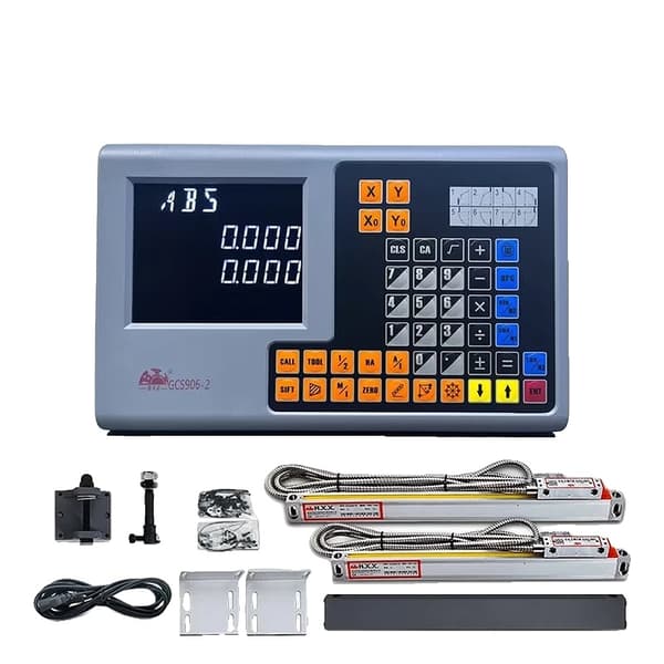 Digitalt avläsningssystem, hög precision upplösning, anpassningsbar linjär skala längd, lämplig för fräs- och svarvoperationer,GCS906-2 LCD DRO SET