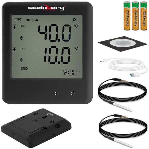 Temperaturmätare termometerområde -40 till 125C Micro USB LCD IP54
