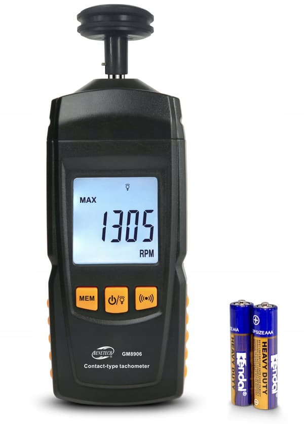 LCD TACHOMETER OMDRÆTNINGSMÅLER OP TIL 99999 RPM GM8906