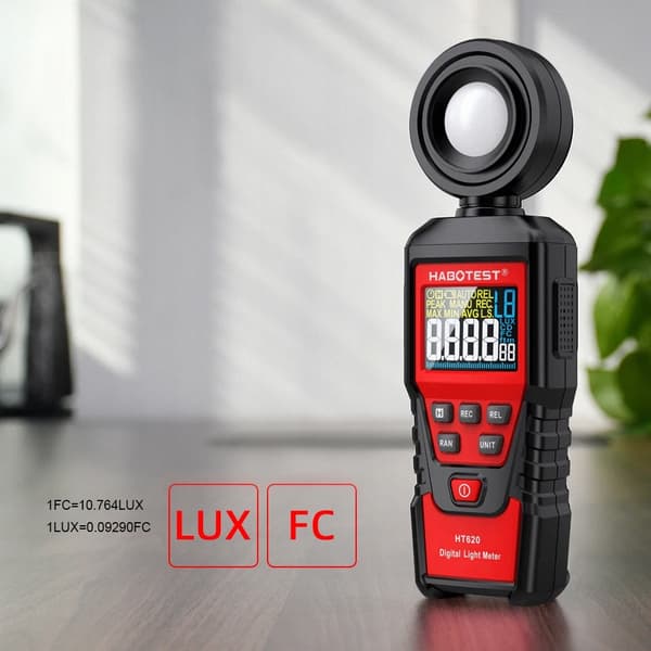 LUX METER LYSMETER LUX MÅLING 200000 LUX 0,5 sek.