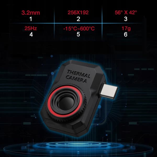 MINI TERMISK BILLEDKAMERA ANDROID-APPLIKATION USB-C TIL TABLETTELEFON -15 +600