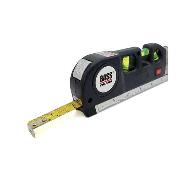 Laserniveau med mål og lineal, 4 i 1