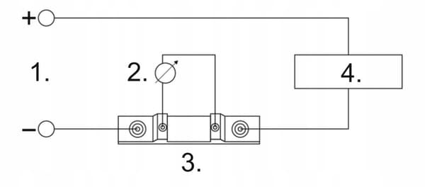 MÅLESHUNT 50A 60mV voltmeter amperemeter