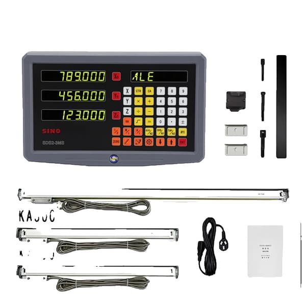 SINO 3-akselinen digitaalinen näyttö, korkea tarkkuus 0,005 mm resoluutio, IP54 suojaus,3MS KA35 KA300 KA300