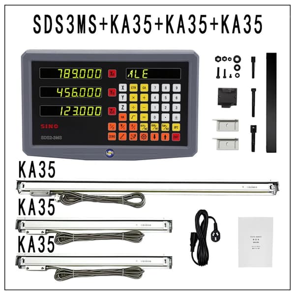 SINO 3-akselinen digitaalinen näyttö, korkea tarkkuus 0,005 mm resoluutio, IP54 suojaus,3MS KA35 KA35 KA35