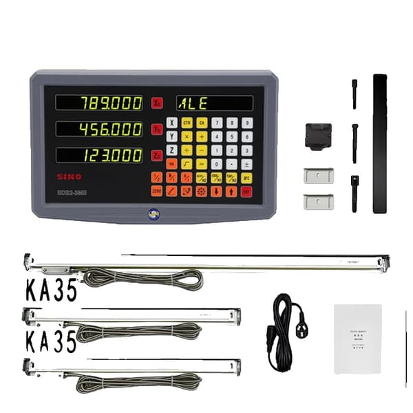 SINO 3-aksers digital læsning, høj præcision 0,005 mm opløsning, IP54 beskyttelse,3MS KA35 KA35 KA35