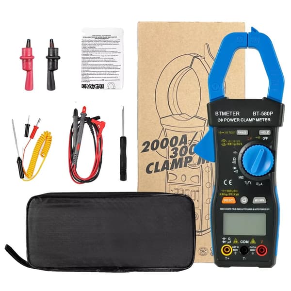 Klemme Multimeter, Ægte RMS Måling, Dobbelt Display LCD,BT-580P