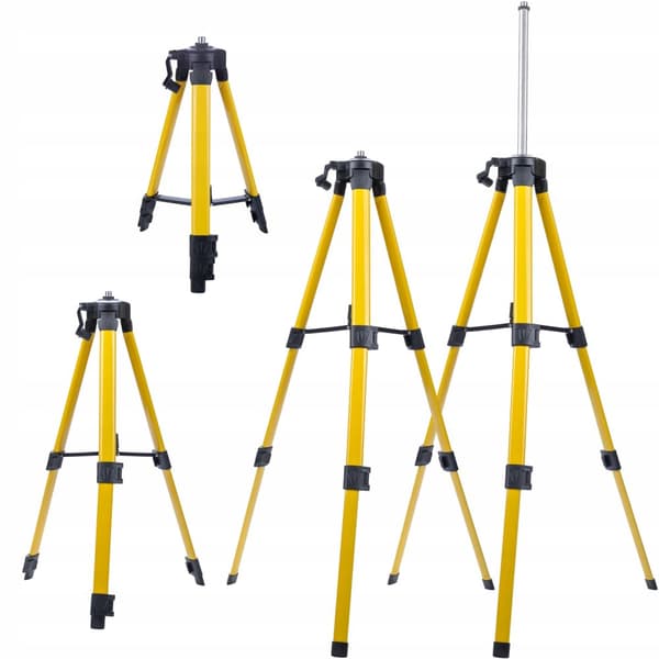 Rosfix stativ 43-120cm til Rosfix laservaterpas + adapter til markering af skråninger til laservaterpas + adapter til laservaterpas 5/8” / 1/4”