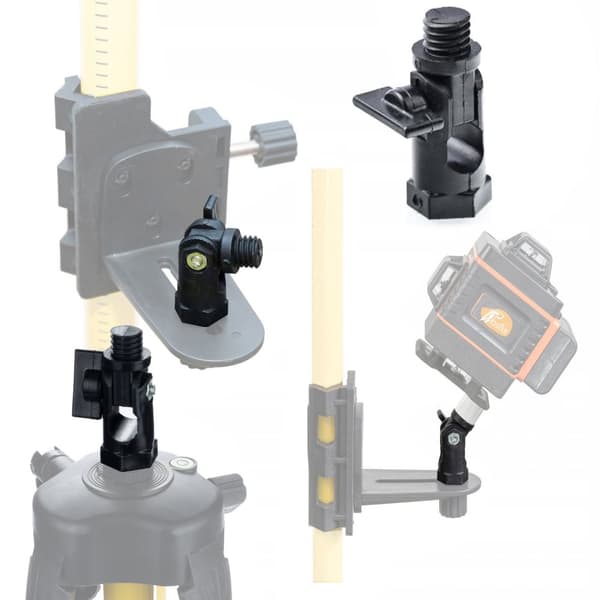 Rosfix stativ 43-120cm til Rosfix laservaterpas + adapter til markering af skråninger til laservaterpas + adapter til laservaterpas 5/8” / 1/4”