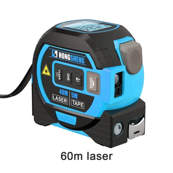 Laser Målebånd, 60m Laserafstandsmåler, 5m Målebånd,målebånd B
