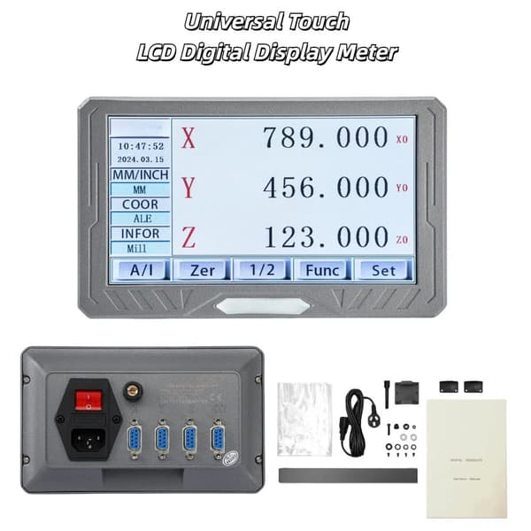 3-aksers LCD DRO, 5um opløsning, kompatibel med flere maskiner,Kun 3 Akse LCD DRO