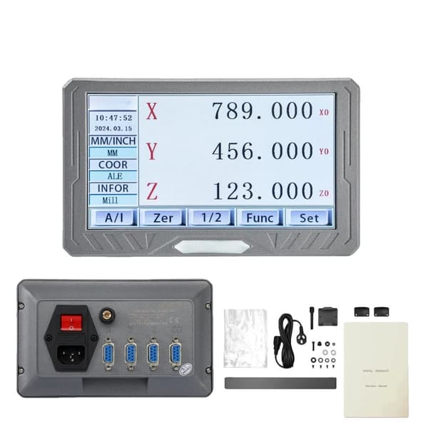 3-aksers LCD DRO, 5um opløsning, kompatibel med flere maskiner,Kun 3 Akse LCD DRO