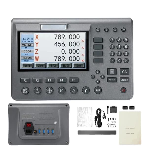 4-aksers LCD DRO, 5um høj præcision, AC100V-240V indgang,Kun 4 Akse LCD DRO