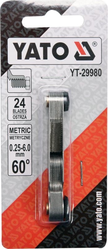 YATO METRISEN KIERTEEN KAMPAMITTA, 24 KUVIOTA, 0,25–6 MM