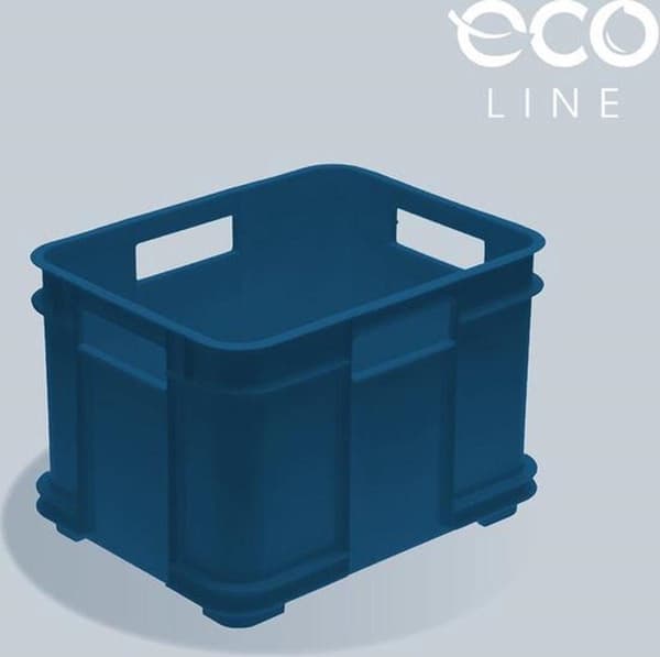 Opbevaringsboks, Eco Plastic (PP), 35x27x22 cm, 16 L, blå
