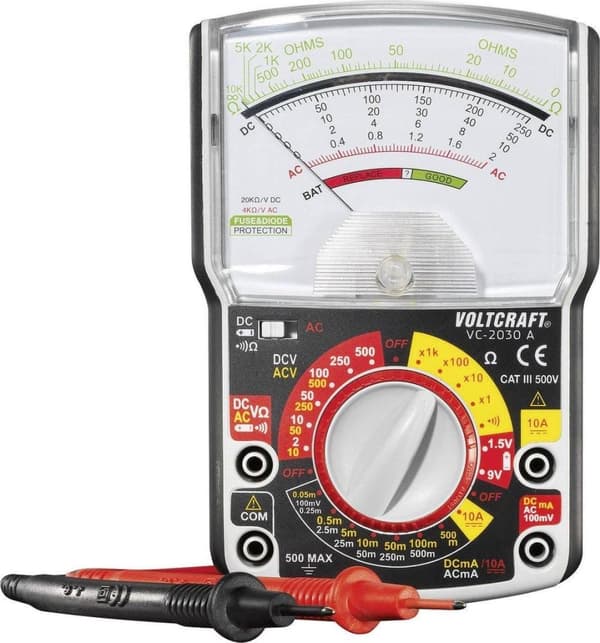 VOLTCRAFT VC-2030A Multimeter Analog CAT III 500 V