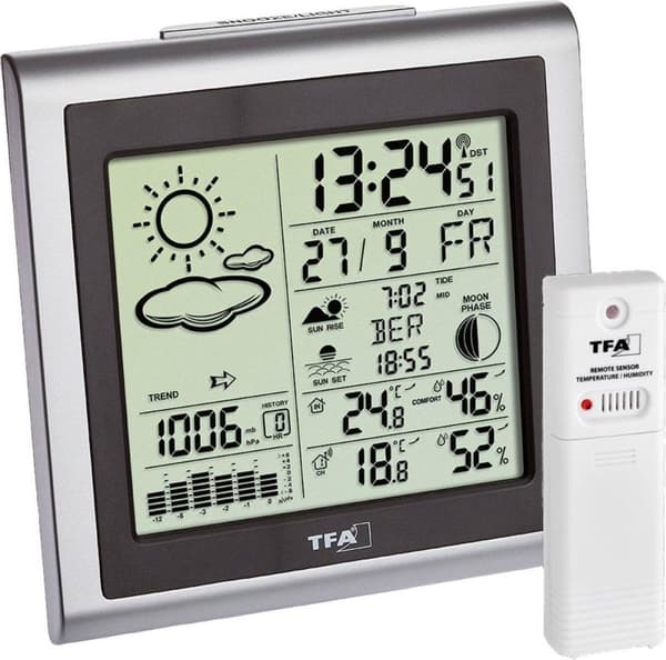 TFA Dostmann LARGO 35.1145.54 trådløs vejrstation prognose for 12 til 24 timer (35.1145.54)