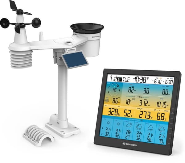 Bresser vejrstation - 4CAST PRO - WLAN - med frostalarm og 7-i-1 udendørs sensor