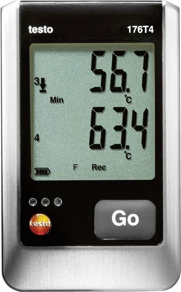 Testo Temperatur Datalogger 176 T4 Mængde, der skal måles: Temp