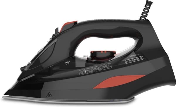 Black+Decker BXIR300E BXIR3000E Dampstrygejern, 3000, Keramik, Sort (BXIR3000E)