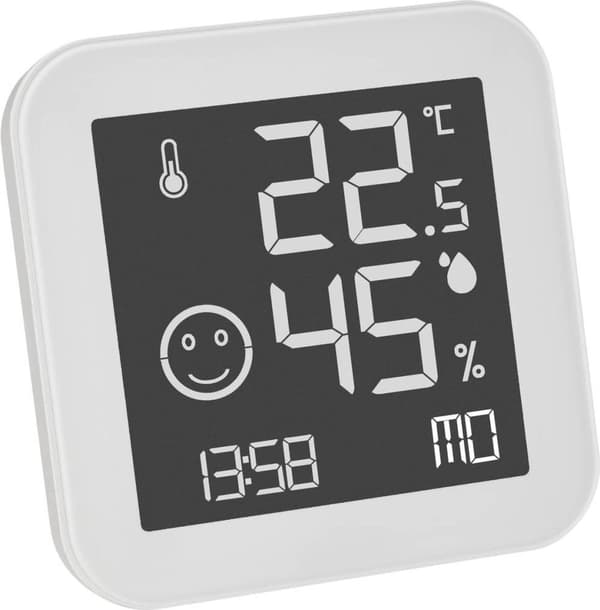 TFA Dostmann SORT & HVID Termo- og hygrometer Hvid
