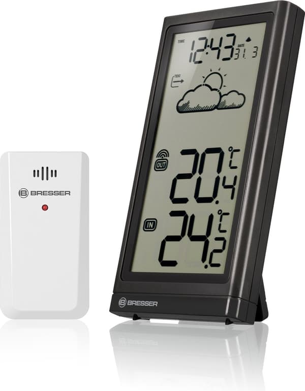 Bresser Vejrstation - Bresser MeteoTemp Vejrstation - til indendørs & udendørs - inkl. Vejrtendens