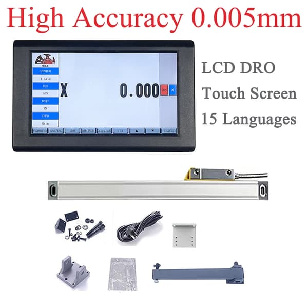 LCD DRO, kosketusnäyttö, 0,005 mm tarkkuus,0.005mm 1 akselin sarja