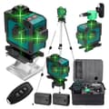 Miniatyrbillede 1 af 2: Laser Nivelleringsværktøj, 16 Linjer Præcision, Selvnivelleringsfunktion,2 * Batteri+Stativ EU