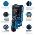 Miniatyrbild 2 av 5: Bosch Professional D-Tect 200 C väggdetektor + L-BOXX + Bosch Radar Technology handledsrem (utan batteri eller laddare) - 0601081608