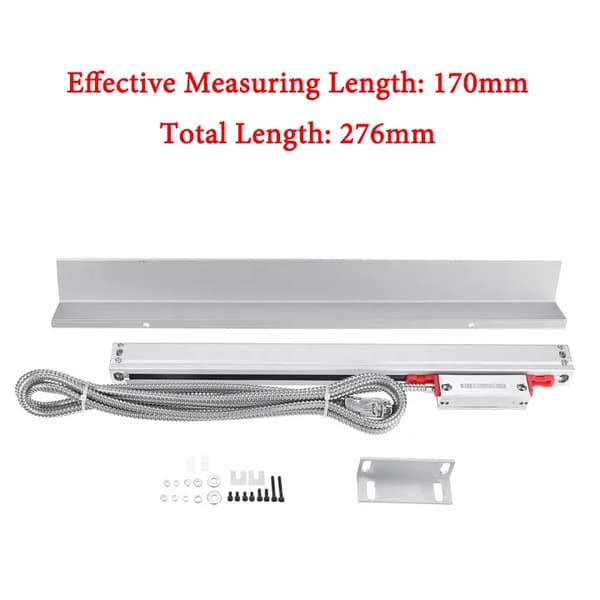 SINO Lineaarinen skaala, 0,001 mm tarkkuus, useita pituusvaihtoehtoja, TTL-lähtö,KA-300-170mm
