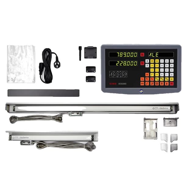 SINO Digitalavläsningsset, 0,005 mm precision, TTL-signalkompatibilitet,DRO och 2st KA300