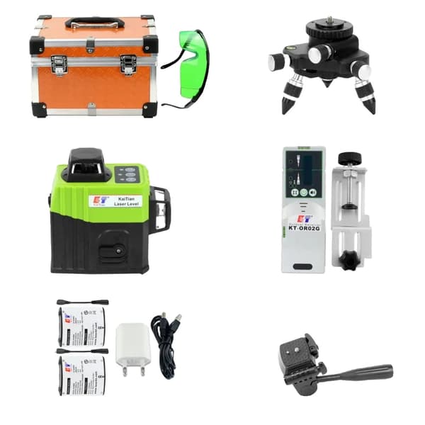 Laser Niveau, Selvnivellerende, Udendørs Modtager Inkluderet, CE Certificeret,Linje Laser Modtager