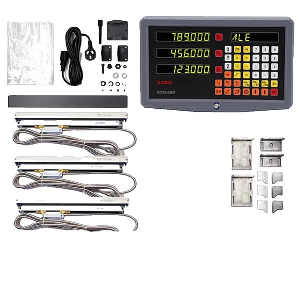 SINO 3-axlig digital avläsningssats, hög precision upplösning, flera skalaalternativ,DRO-3 Bit KA500