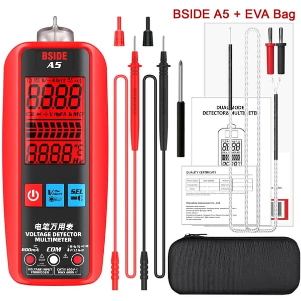 Digital multimeter, DC-spänning 620V, AC-spänning 620V, mäter resistans upp till 60Mohm,A5-1.5 AAA-batteri