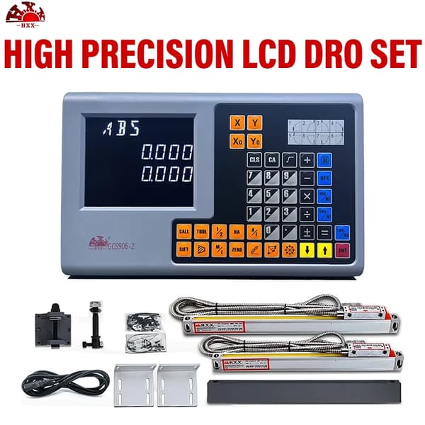 Högprecision DRO-set, 2/3-axlig LCD-display, linjärskala 50-1000mm,0.005mm komplett kit