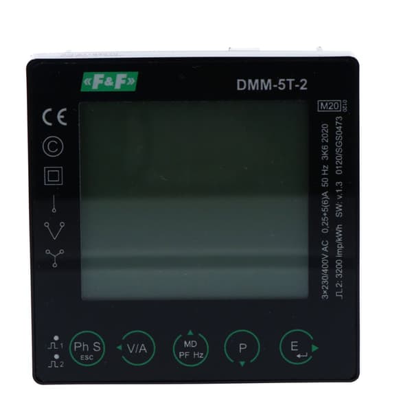Multifunktionelt digitalt multimeter til netværksparameterværdier med Modbus RTU-kommunikation DMM-5T-2