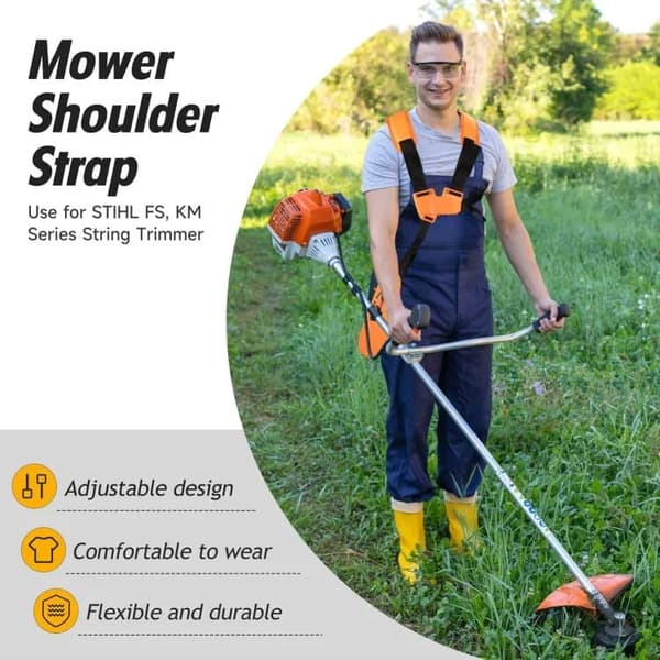 Moorle Brush Slynge, Holdbar Skulderrem til Trimmer - Nylon, Slynge til Trimmer & Børstesav